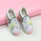 Tiny Bugs Girls Leaf Printed Slip Ons Sneakers - White | Grocsy