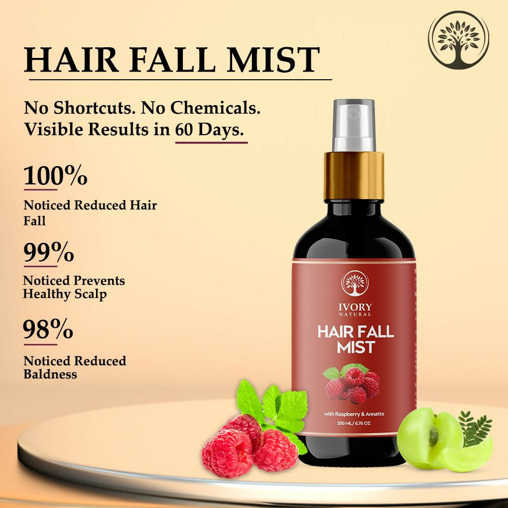 Ivory Natural Hair Fall Mist - Moisturize, And Rejuvenate For Thicker Hair For Both Men And Women | Grocsy