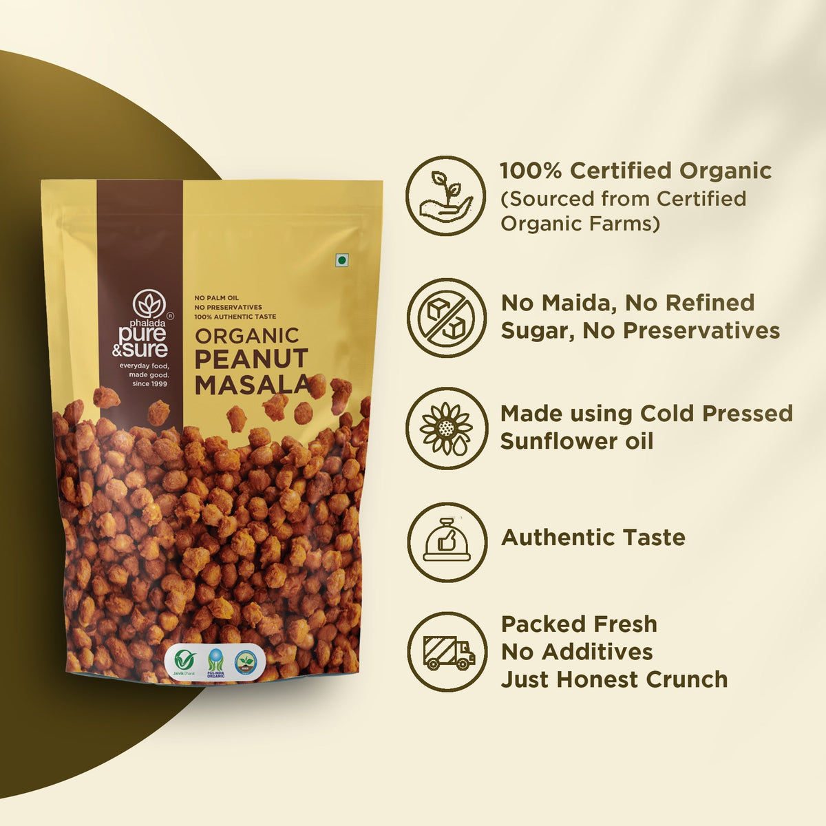 Pure & Sure Organic Peanut Masala | Grocsy
