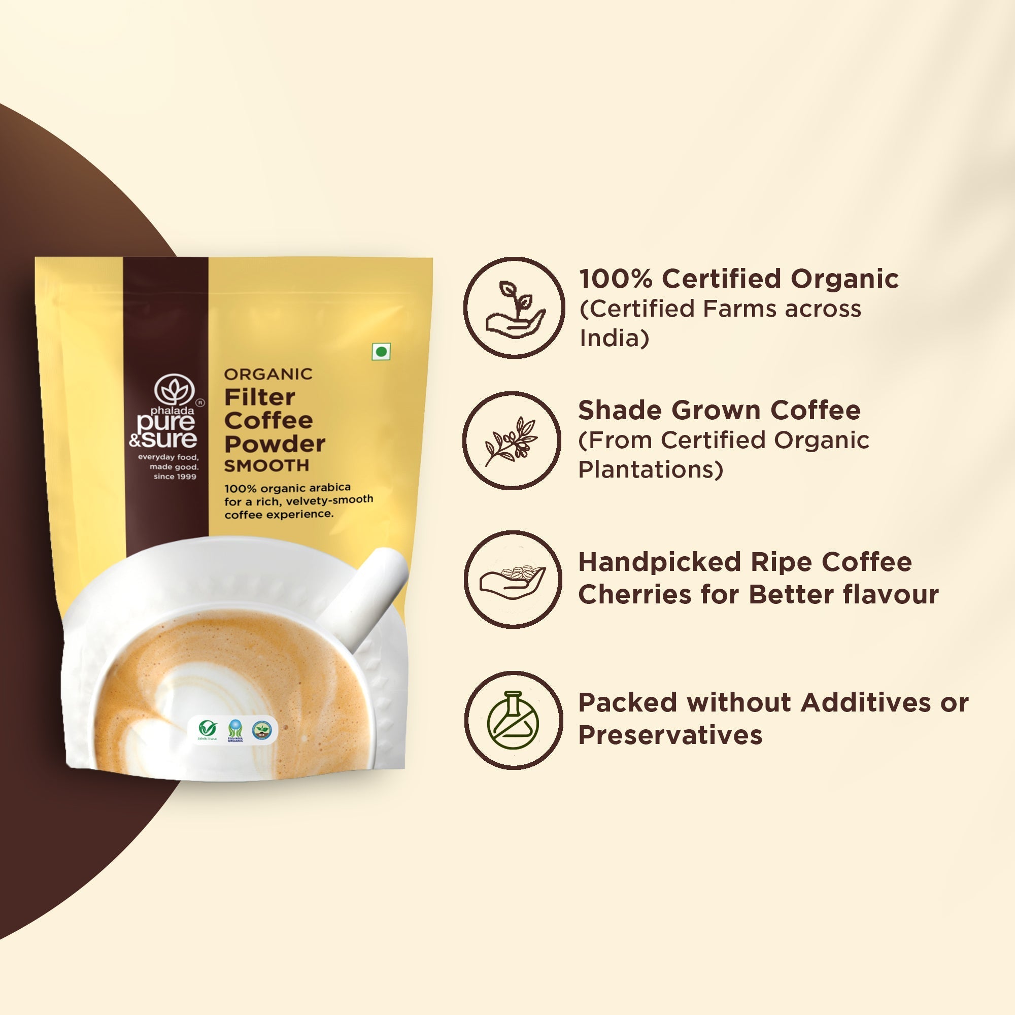 Pure & Sure Organic Coffee Smooth | Grocsy