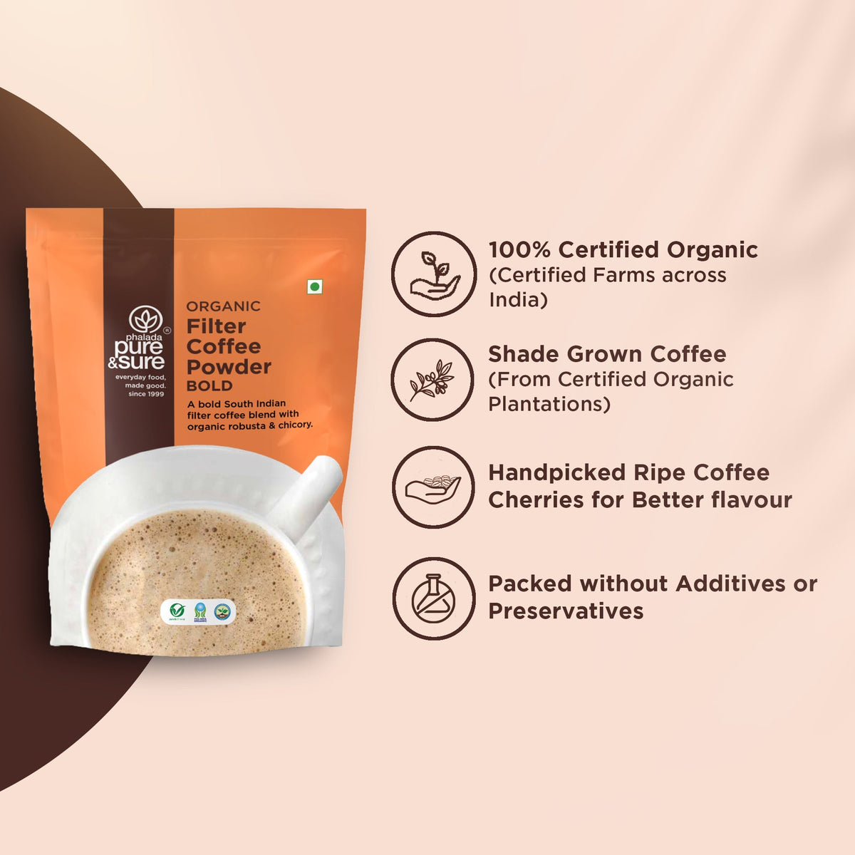Pure & Sure Organic Coffee Bold | Grocsy