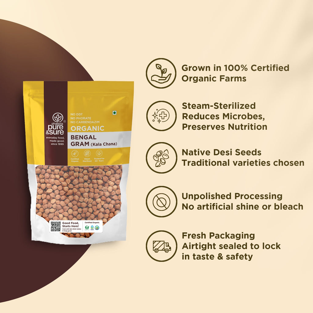 Pure & Sure Organic Bengal Gram | Grocsy