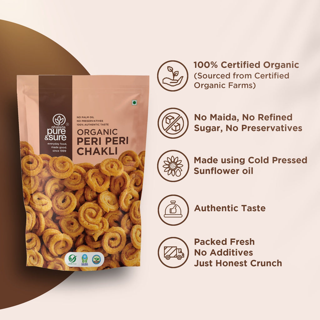 Pure & Sure Organic Peri Peri Chakli | Grocsy