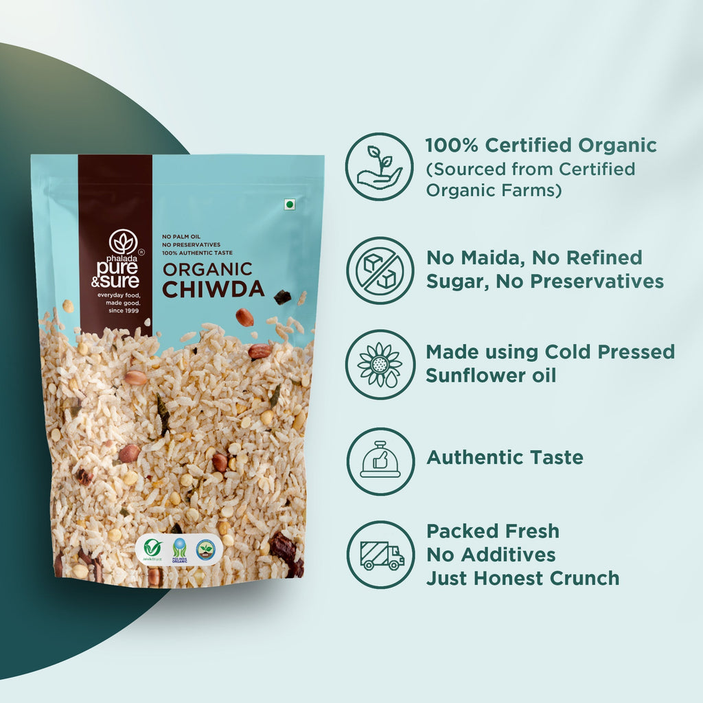 Pure & Sure Organic Chiwda | Grocsy