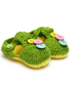 Chutput Kids Woollen Hand Knitted Self Desgin Detailed Booties - Green | Grocsy