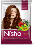 Nisha Henna Based Hair Color Natural Brown | Grocsy