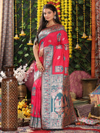 Shree Shyam Fashion Silk Pink Saree | Grocsy