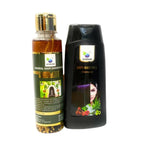 Qykkare Herbal Anti-Hairfall Shampoo & Herbal Hair Growth Oil Combo | Grocsy