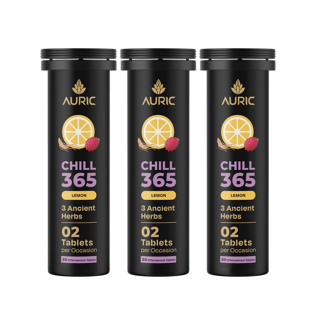 Auric Chill 365 Tablets | Lemon Flavour | Grocsy