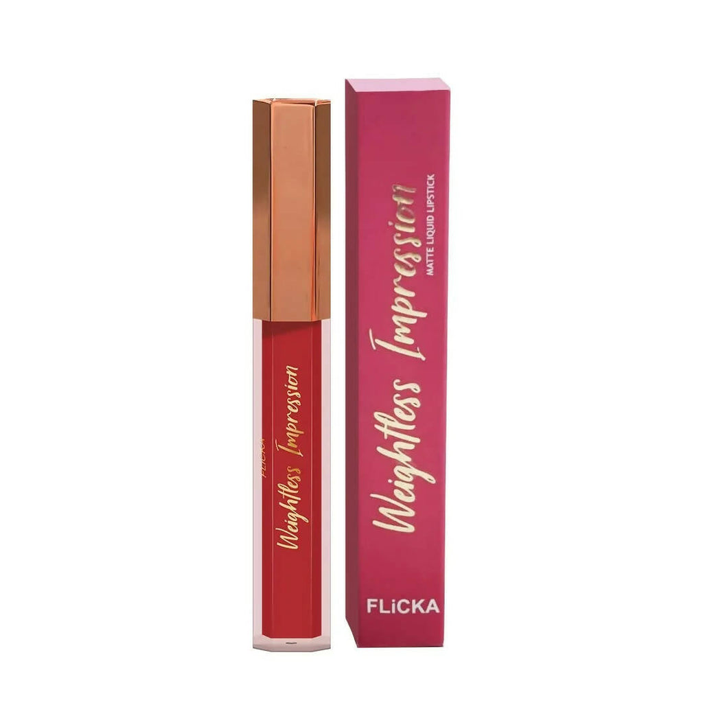 FLiCKA Weightless Impression 03 March - Peach Matte Finish Liquid Lipstick | Grocsy
