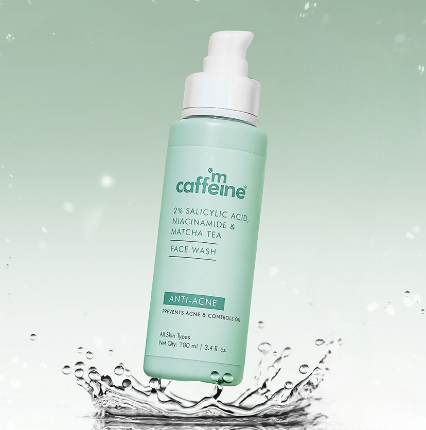 mCaffeine 2% Salicylic Acid Niacinamide & Matcha Tea Face Wash | Grocsy
