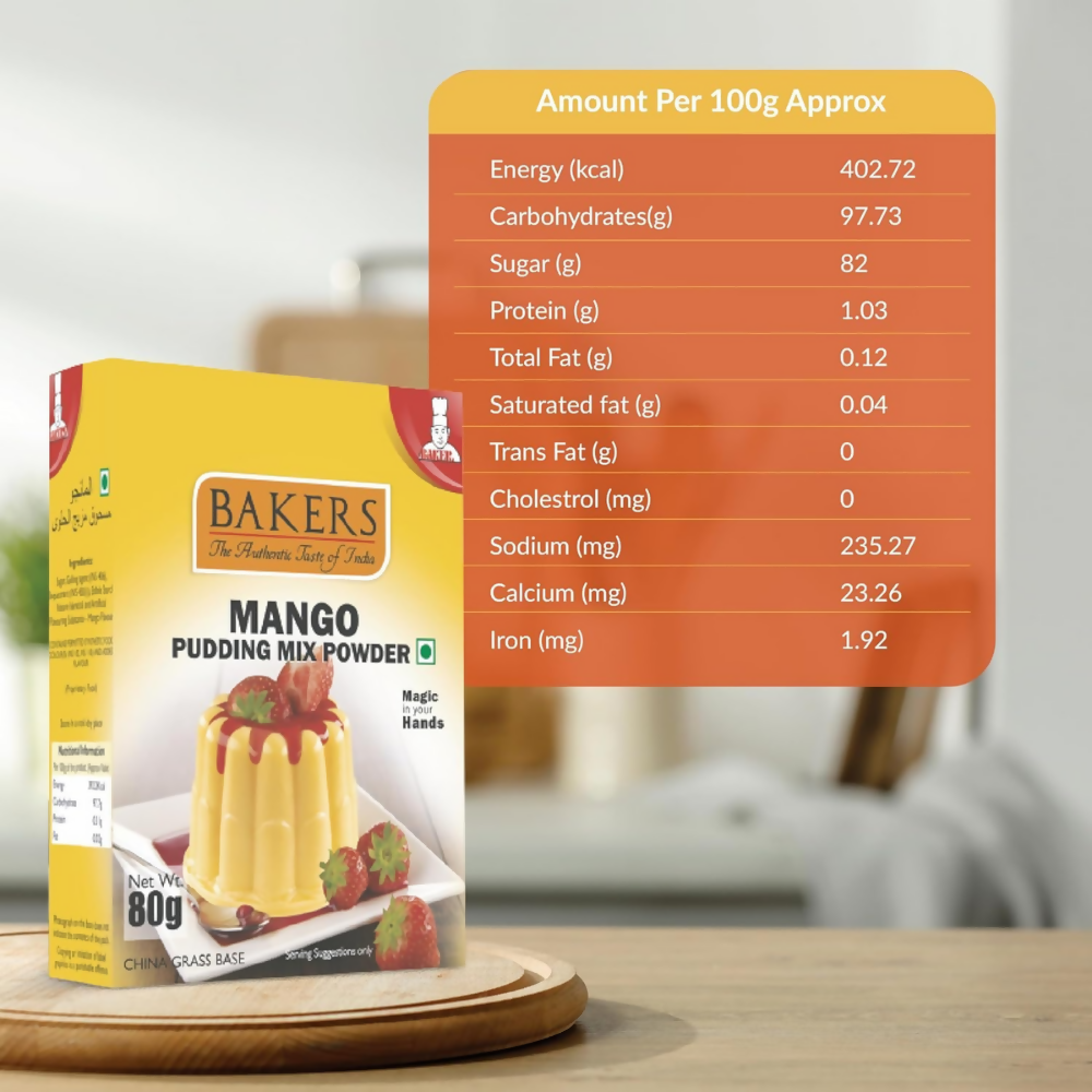 BAKERS Instant Pudding Mix - Mango Flavor | Grocsy
