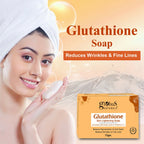 Globus Naturals Glutathione Skin Lightening Soap Enriched with Kojic Acid & Vitamin C, E, Reduces Dark Spots, Wrinkles & Fine Lines | Grocsy
