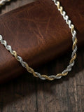 NVR Men's Handcrafted Rhodium Plated Chain | Grocsy