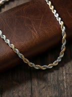 NVR Men's Handcrafted Rhodium Plated Chain | Grocsy