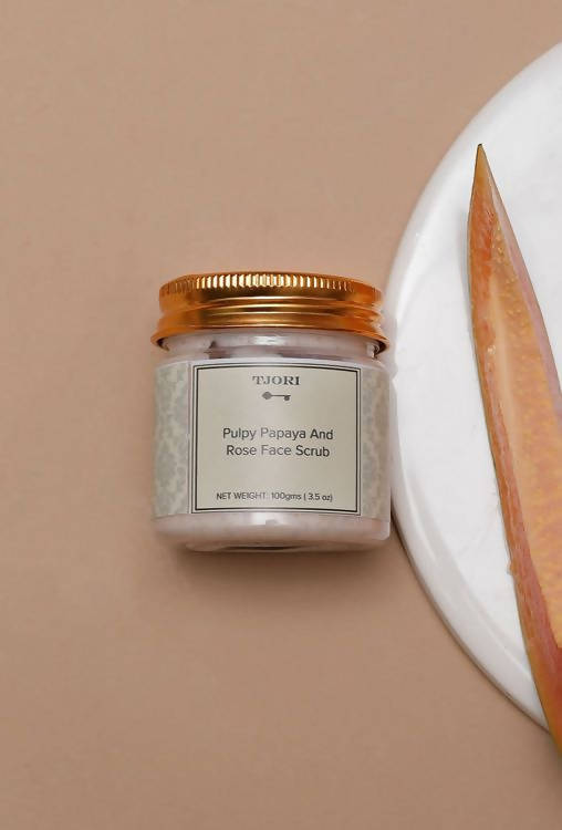 Tjori Pulpy Papaya And Rose Face Scrub | Grocsy