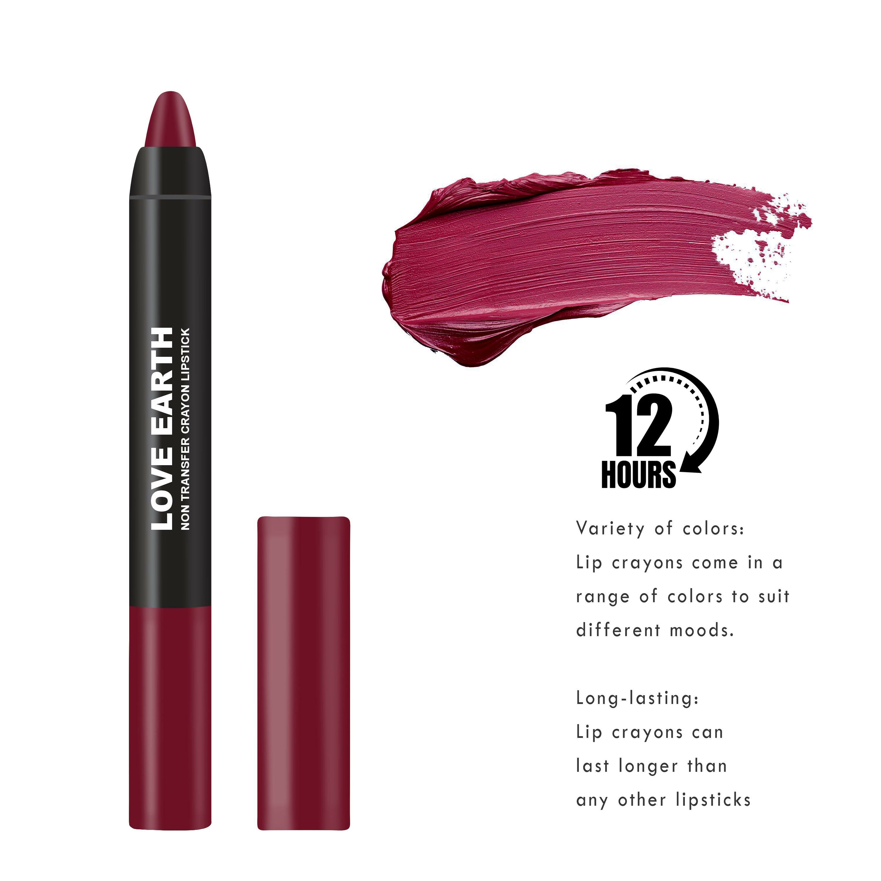 Love Earth Non Transfer Crayon Lipstick-Butterfly Bush | Grocsy