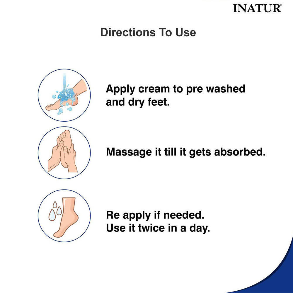 Inatur Foot Cream Revitalises & Soothes Cracked Feet | Grocsy
