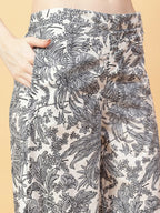 Joban Fashion Grey Cotton Printed & Hand Work Co-ord Set | Grocsy
