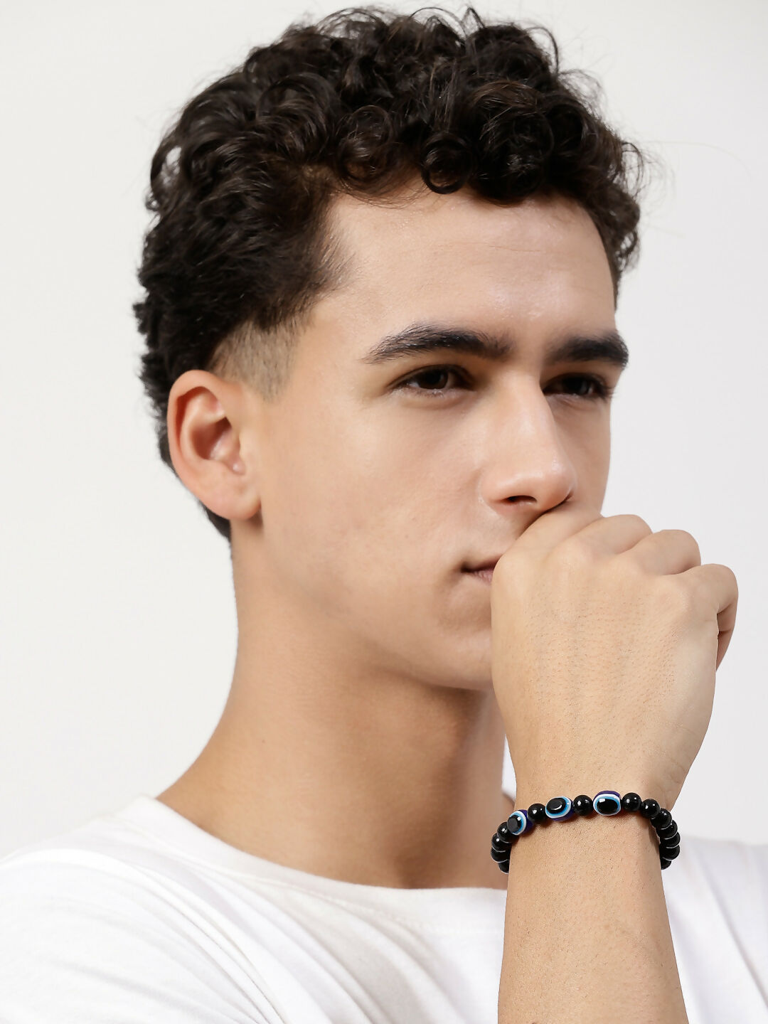 NVR Men & Women Evil Eye Men & Women Black Thread Bracelet | Grocsy