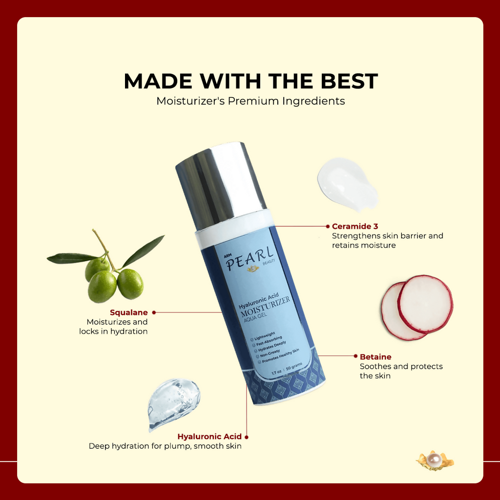 ARM Pearl Beauty Hyaluronic Acid Moisturizer Aqua Gel | Grocsy