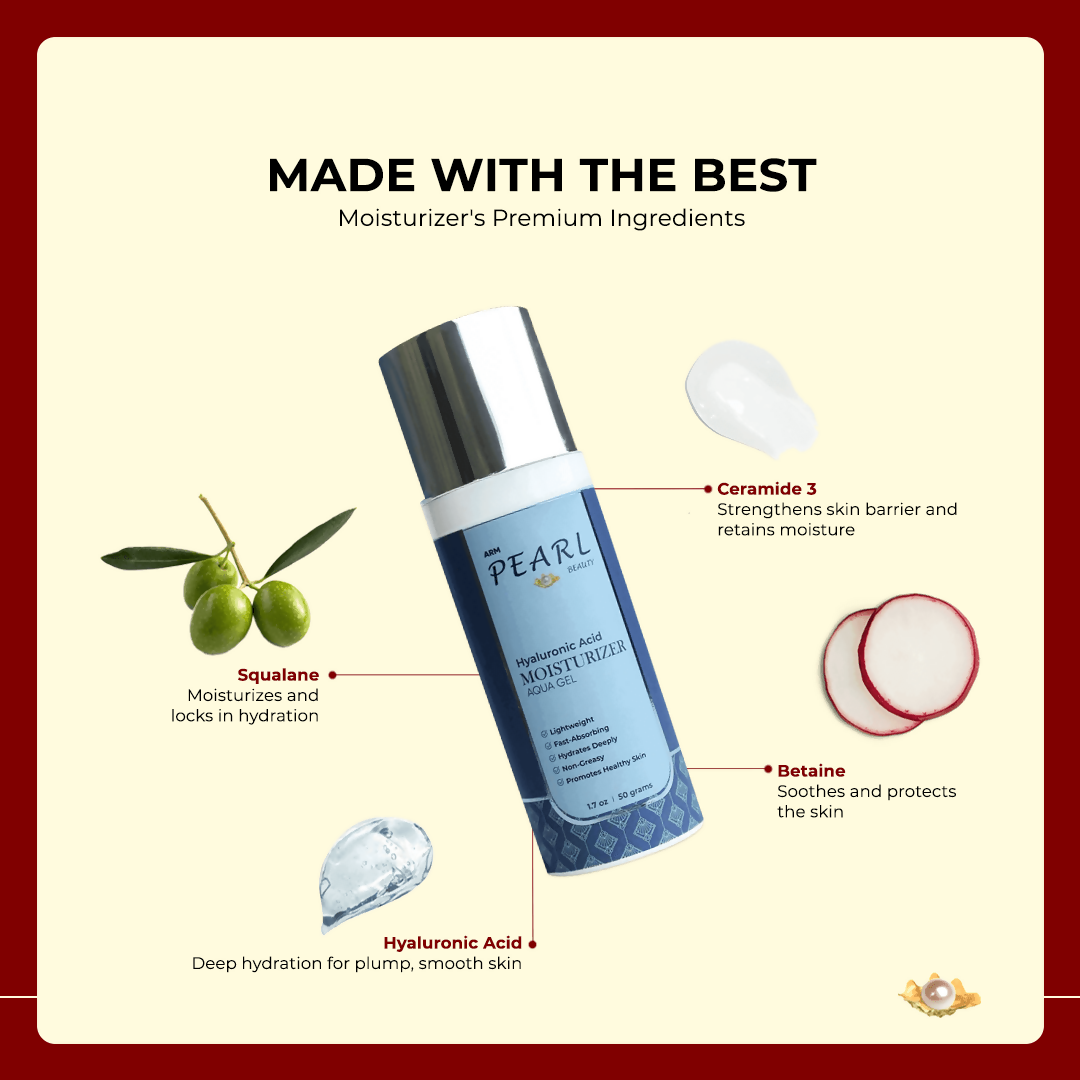 ARM Pearl Beauty Hyaluronic Acid Moisturizer Aqua Gel | Grocsy