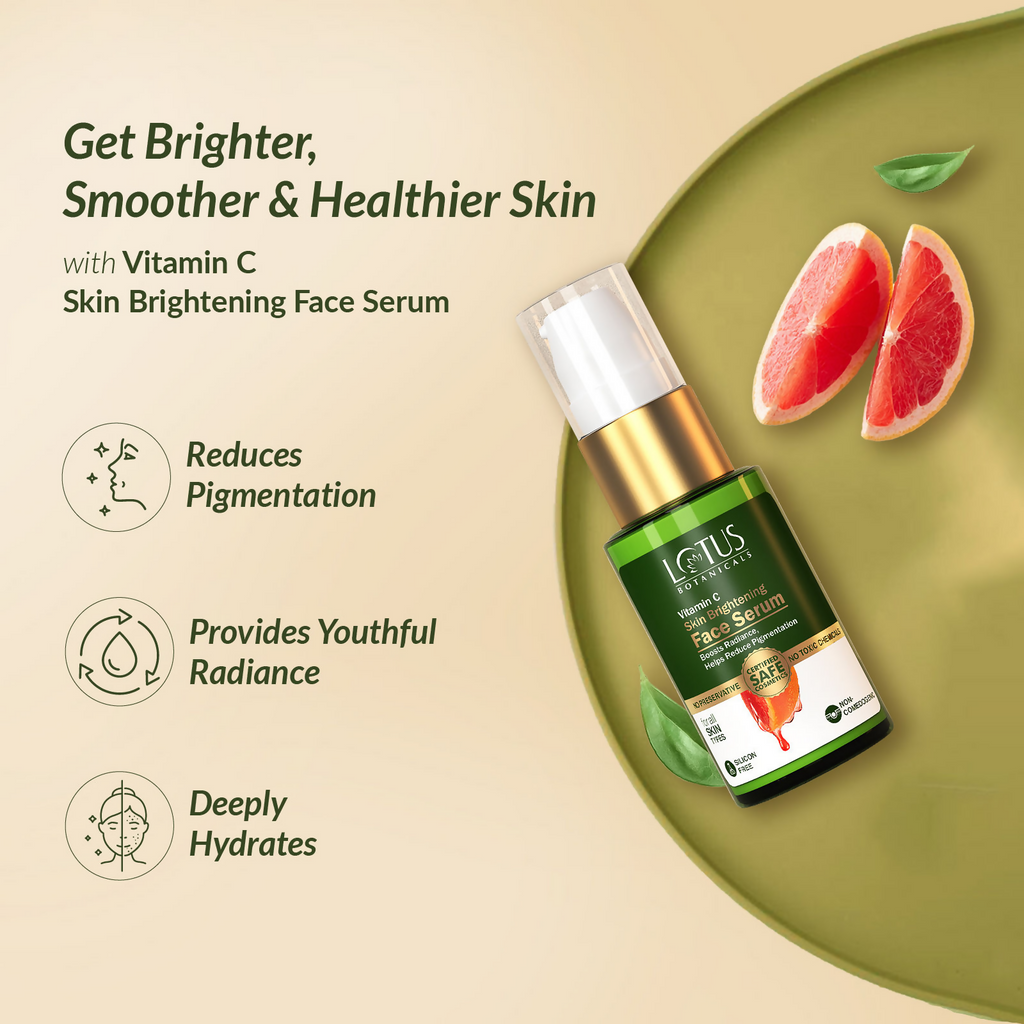Lotus Botanicals Vitamin C Skin Brightening Face Serum | Grocsy