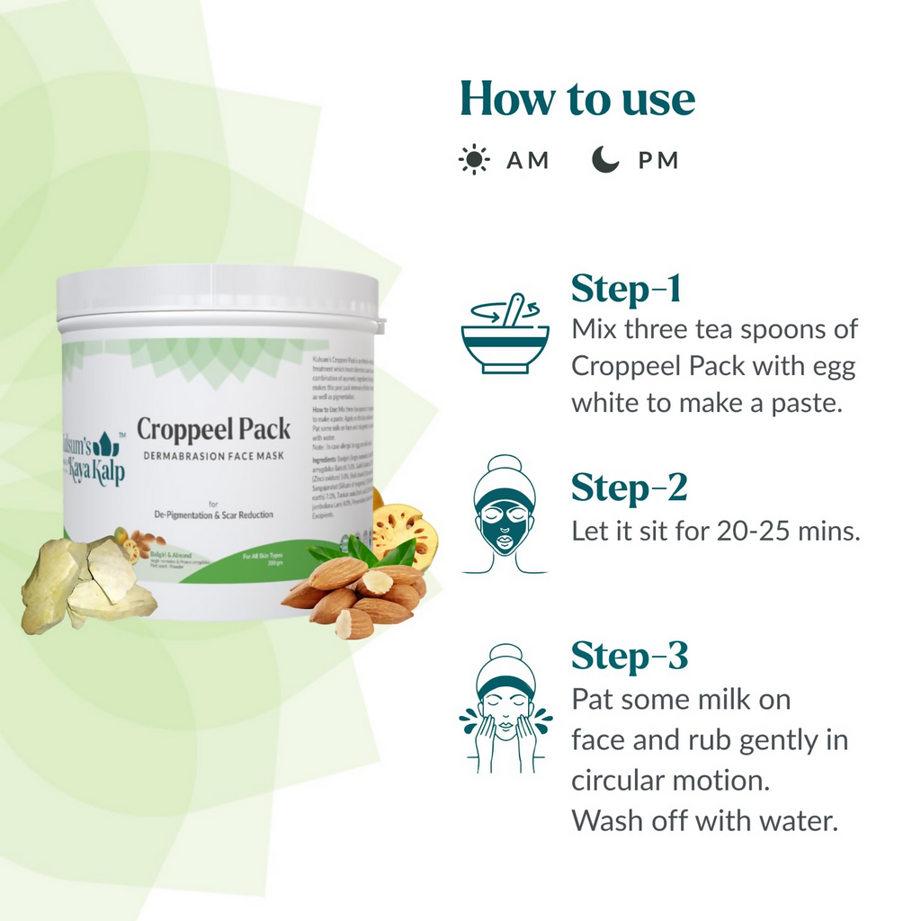 Kulsum's Kaya Kalp Croppeel Pack For De-pigmentation & Scar Reduction | Grocsy