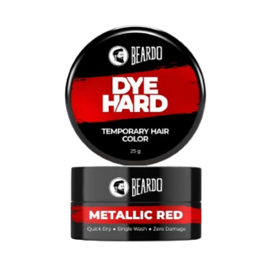 Beardo Dye Hard Temporary Hair Color Metallic Red | Grocsy