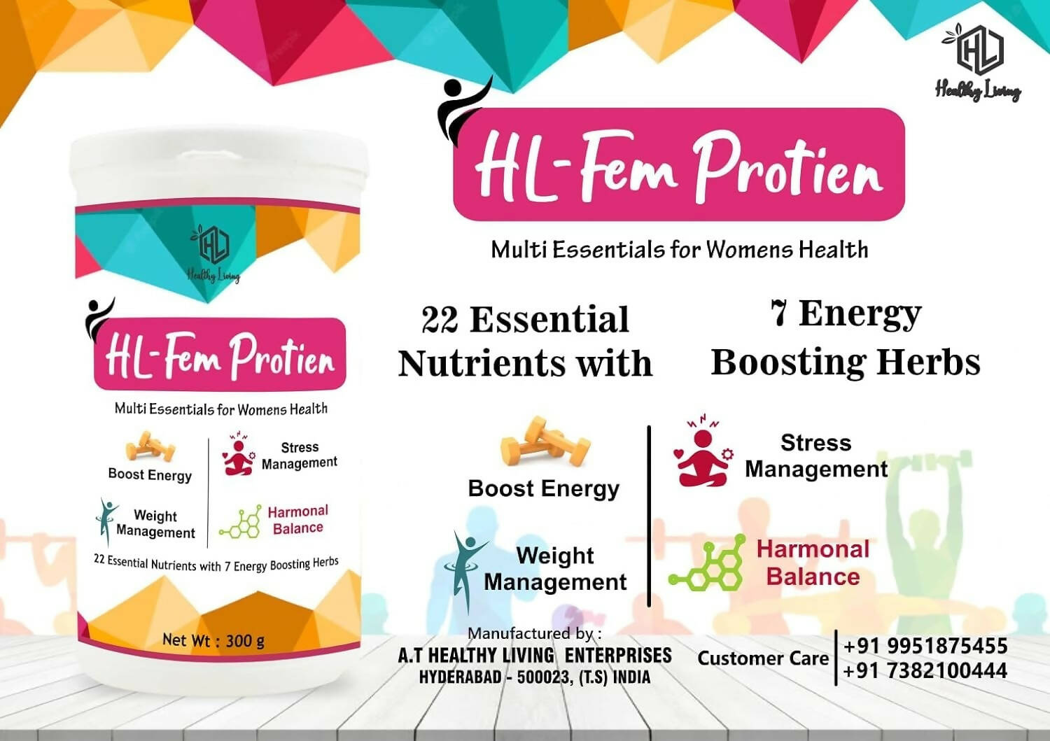 Healthy Living HL - Fem Protein Powder for Women | Grocsy