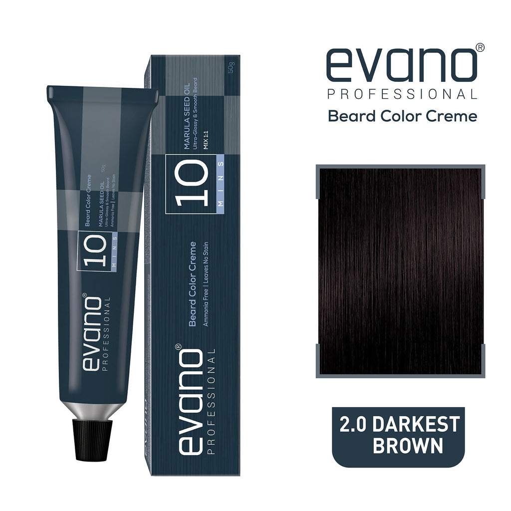 Evano Professional Beard Color For Men-Darkest Brown | Grocsy