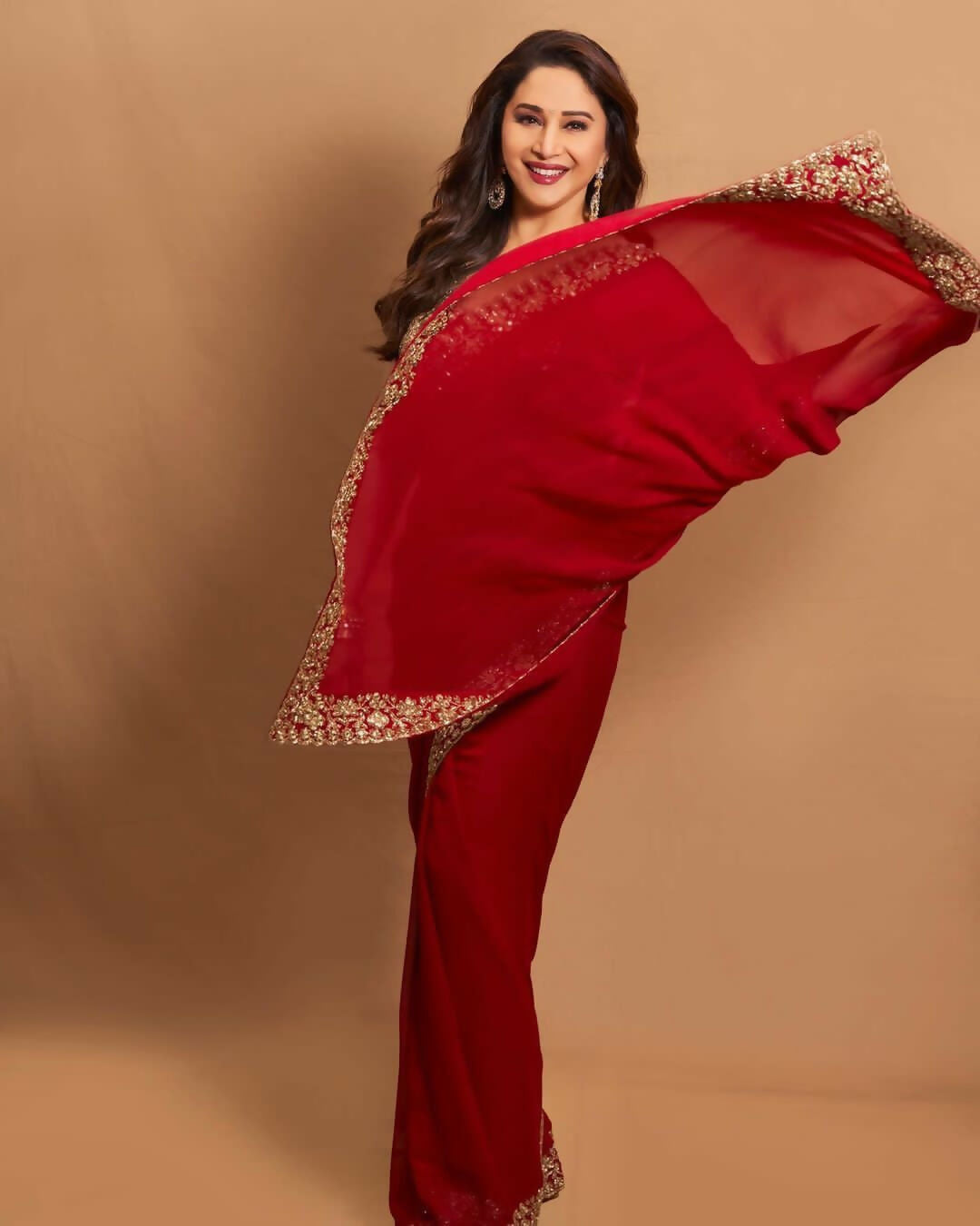 Teeya Creation New Trendy Stylish Party Wear Silk Saree-Red | Grocsy