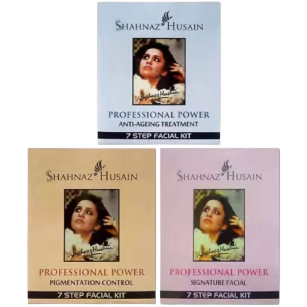 Shahnaz Husain Anti-Ageing,Pigmentation Control and Signature facial kit combo | Grocsy