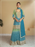 Vastranavya Bandhej Printed Chinon Chiffon Embroidered Sequins Pakistani Suit | Grocsy
