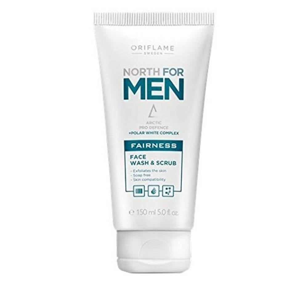 Oriflame North For Men Fairness Face Wash & Scrub | Grocsy