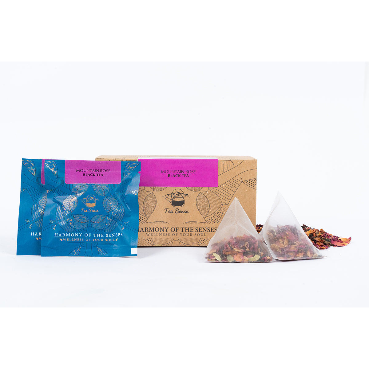 Tea Sense Mountain Rose Black Tea Bags Box | Grocsy