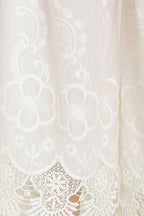 PAVONINE White Color Chikankari Lace Scalloped Hem Cotton Fabric Sharara | Grocsy