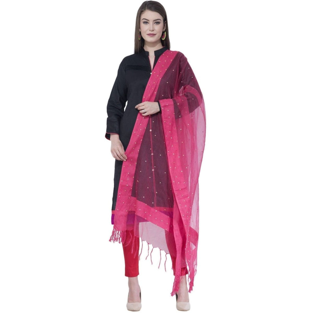 A R Silk Gajari Color Chandna Dupattas and Chunnis | Grocsy