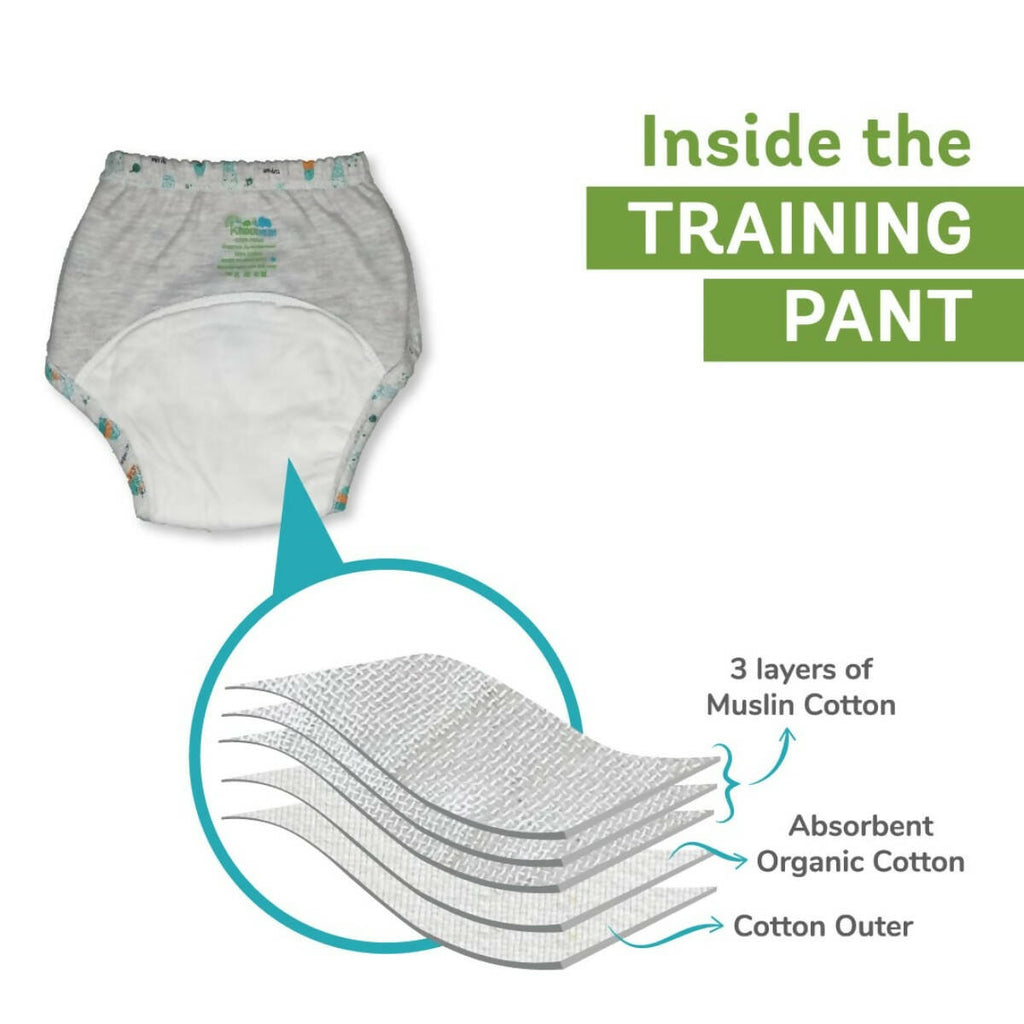 Kindermum Cotton Padded Pull Up Training Pants/Padded Underwear For Kids Flower Shower-Set of 2 pcs | Grocsy