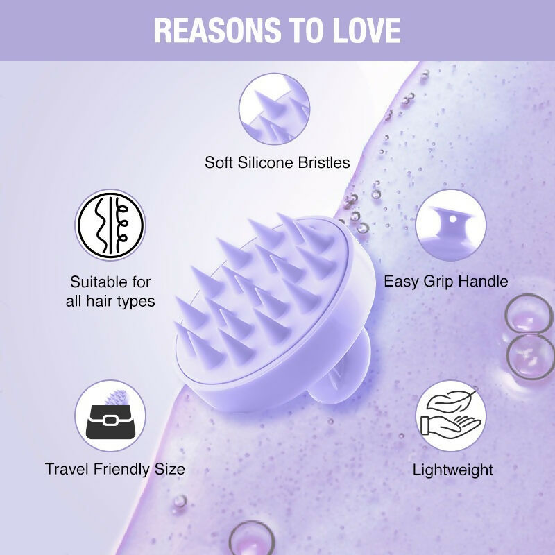 Nykaa Naturals Scalp Massager Brush For Blood Circulation & Natural Hair Growth - Lavender | Grocsy