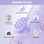 Nykaa Naturals Scalp Massager Brush For Blood Circulation & Natural Hair Growth - Lavender | Grocsy