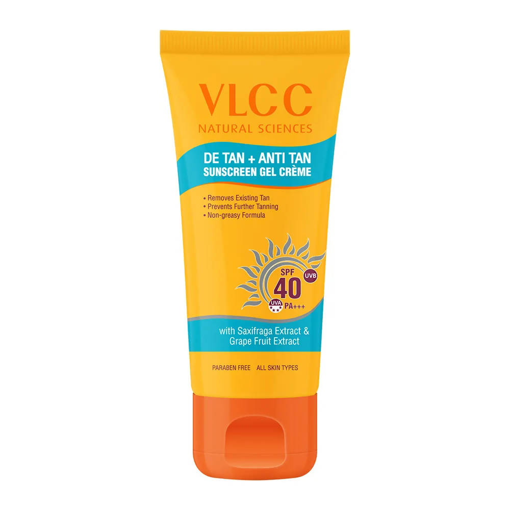 VLCC De Tan Anti Tan Sunscreen Gel Creme SPF 40 PA+++ | Grocsy