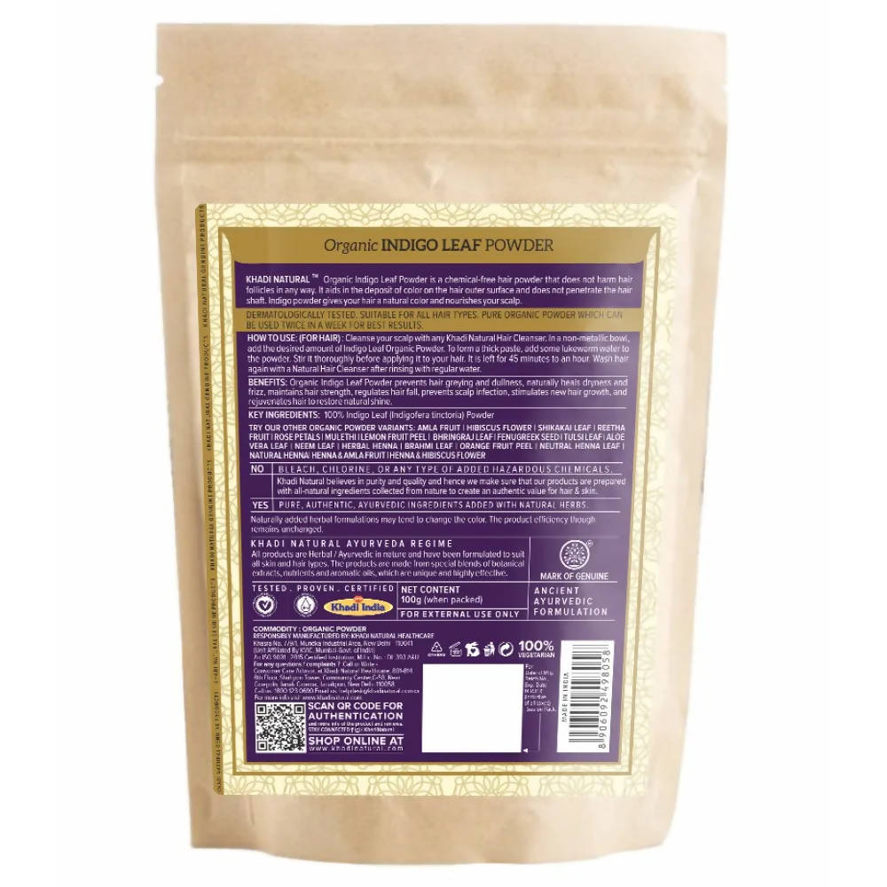 Khadi Natural Indigo Leaf Powder | Grocsy