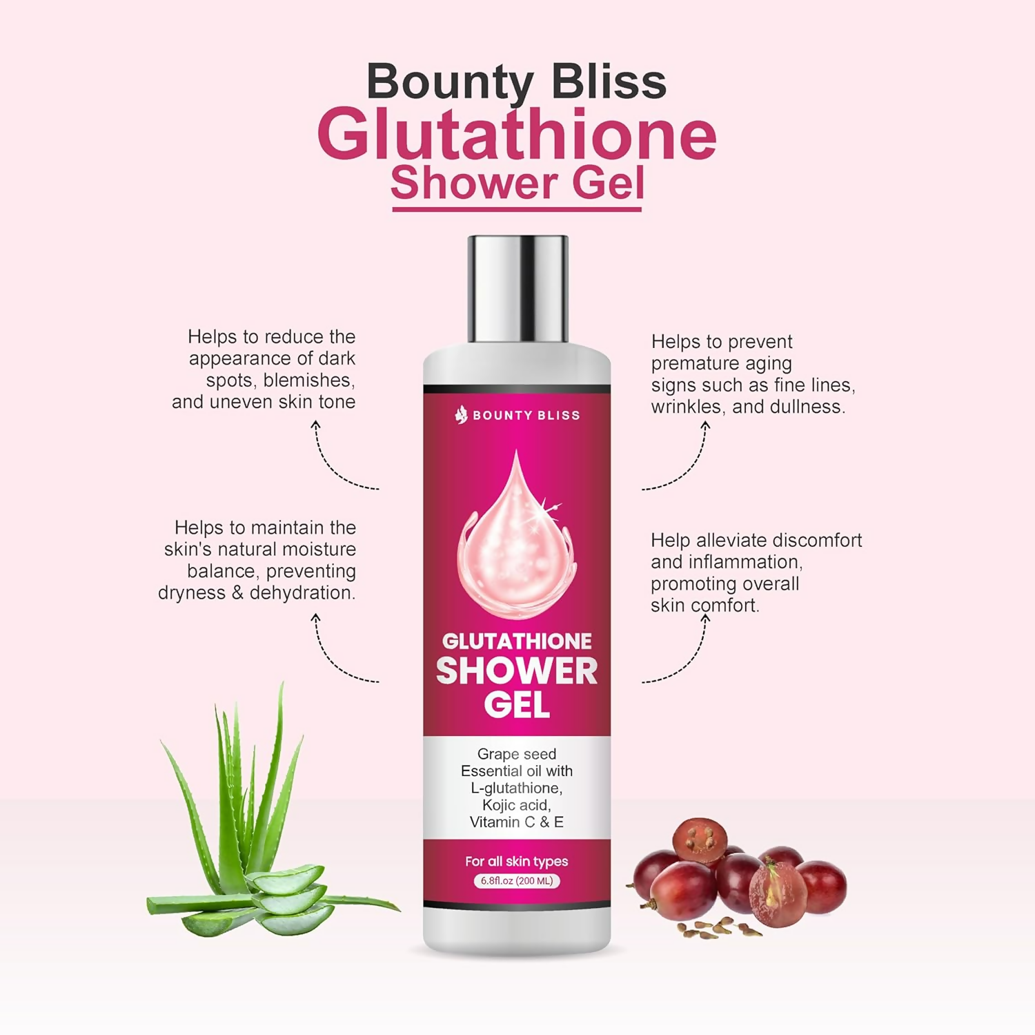 Bounty Bliss Glutathione Shower Gel | Grocsy