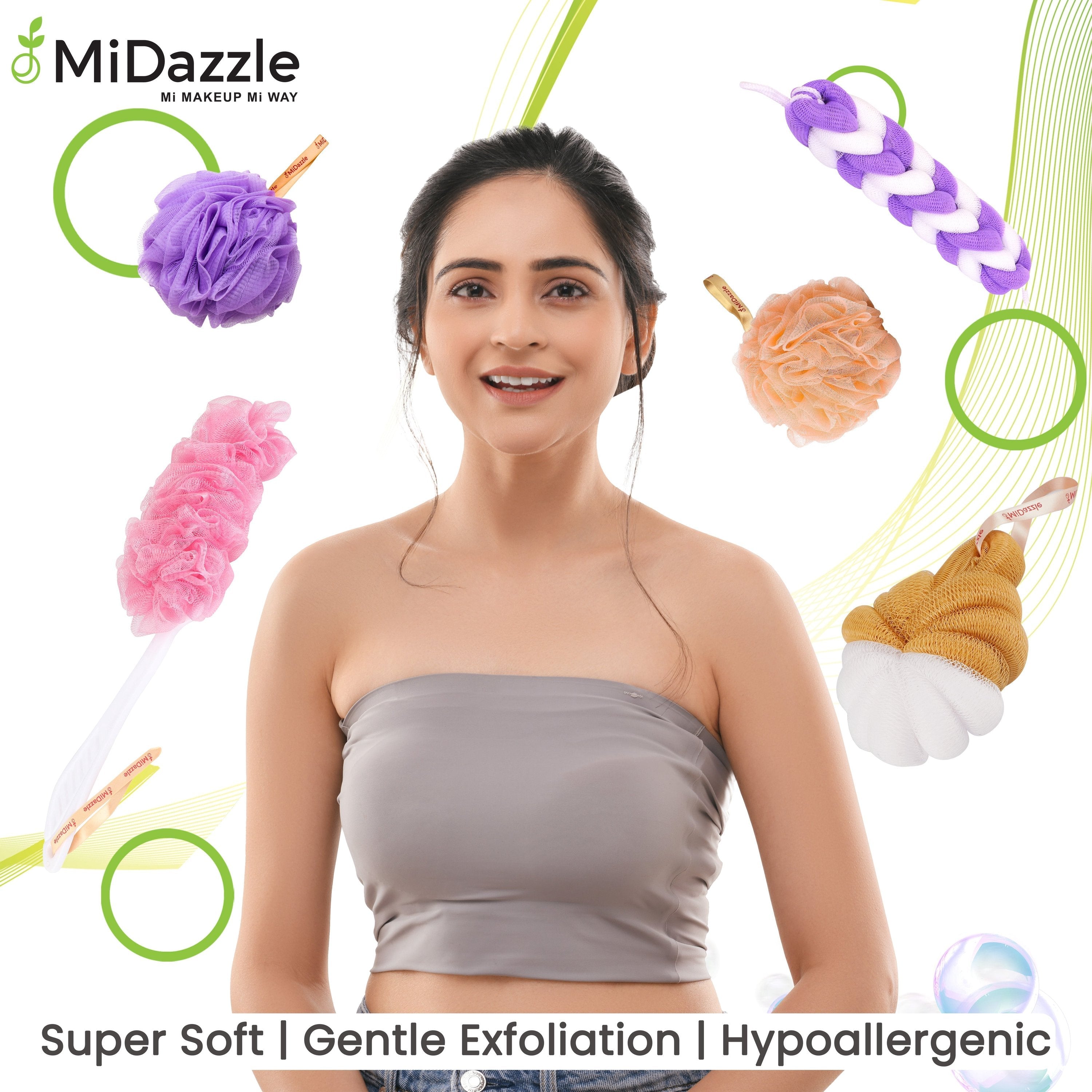 MiDazzle Handle Loofah MINL6004 | Grocsy