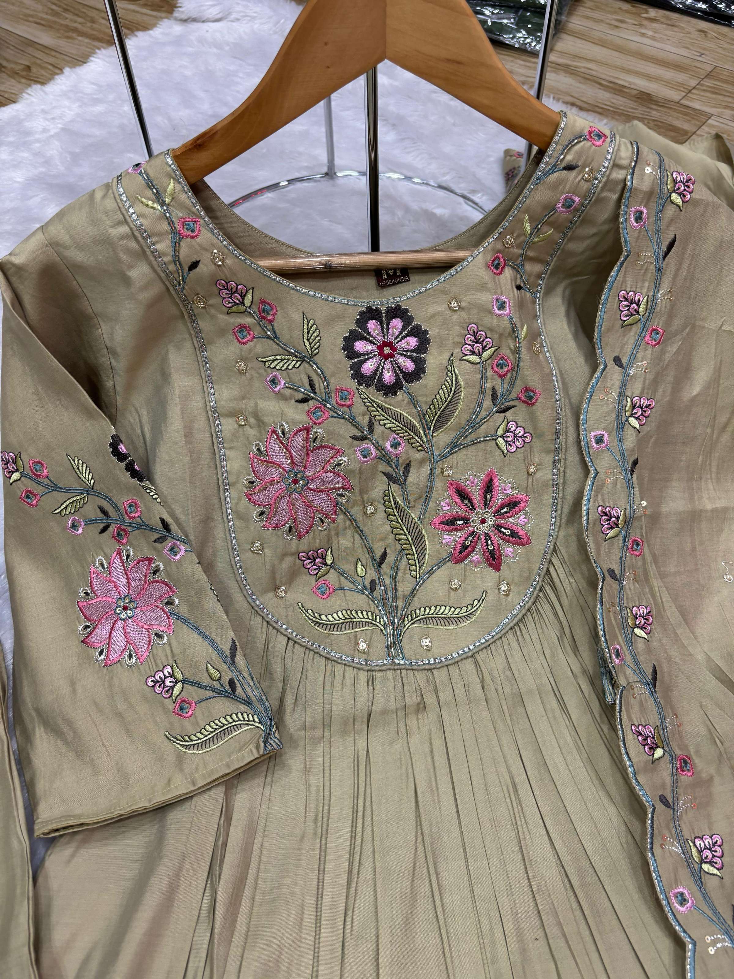 Pramukh Fab Pista Color Viscose Roman Silk Kurta Set | Grocsy