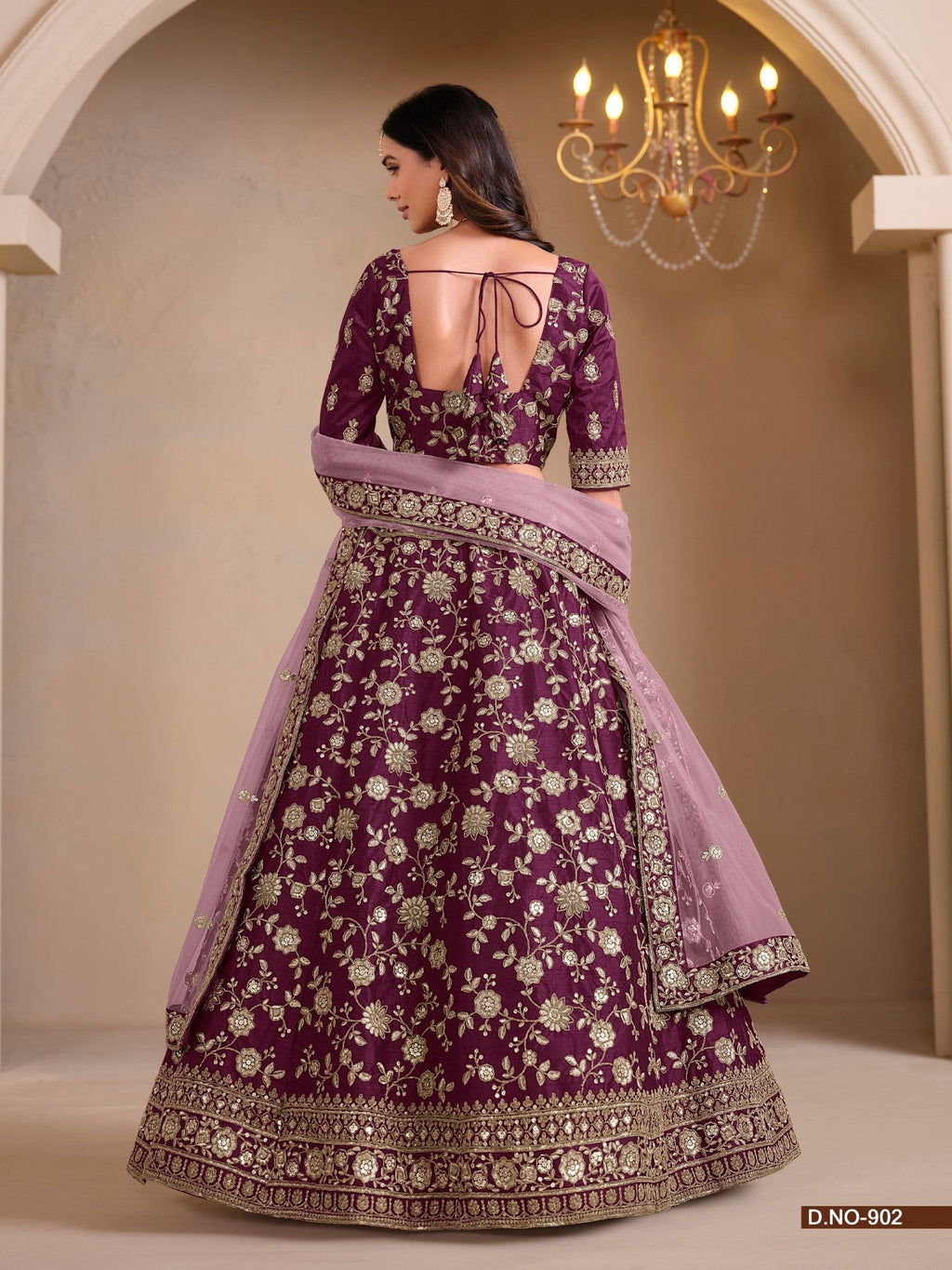 Anaita Maroon Art Silk Designer Lehenga With Blouse | Grocsy
