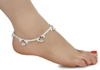 AanyaCentric Silver Plated White Metal Payal Indian Traditional Ethnic Fashion Imitation Jewellery Foot Chain | Grocsy