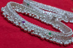 AanyaCentric Silver Plated White Metal Payal Indian Traditional Ethnic Fashion Imitation Jewellery Foot Chain | Grocsy