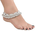 AanyaCentric Silver Plated White Metal Payal Indian Traditional Ethnic Fashion Imitation Jewellery Foot Chain | Grocsy